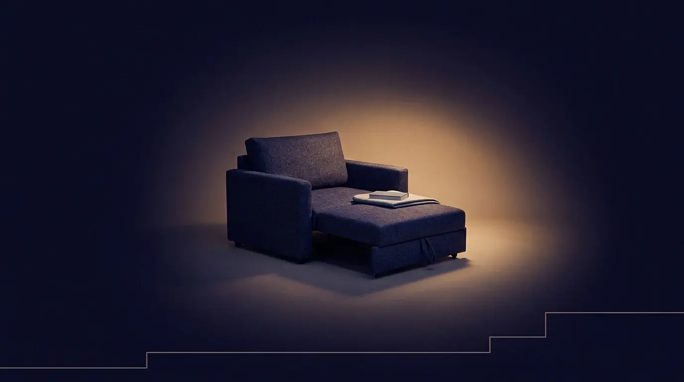 Liten sovesofa: hva du får og hva du gir opp