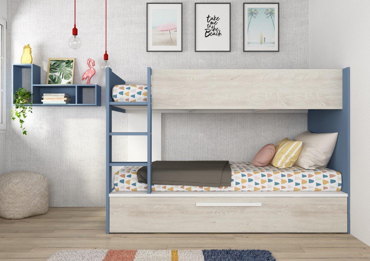 Køyeseng Smokey for 3, 90x200 - smokey blå fra drommerom.no